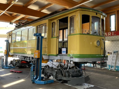 Motrice 45 musée du tram intérieur mars 2022
