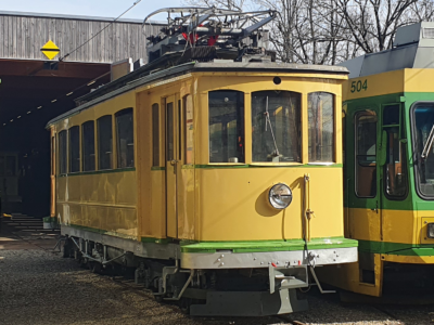 Motrice 45 musée du tram extérieur mars 2022