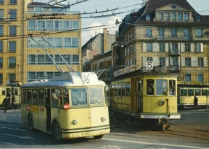 Trolleybus 3 et motrice 44