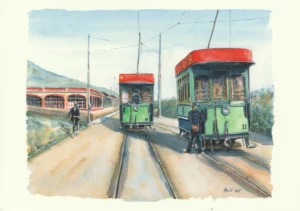 Motrices 11 et 15, terminus de Serrières