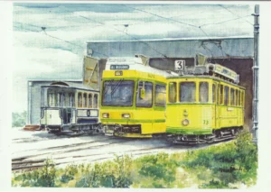 2019 : Allignement devant le musée du tram