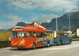 Trolleybus et remorque VMCV ligne 1